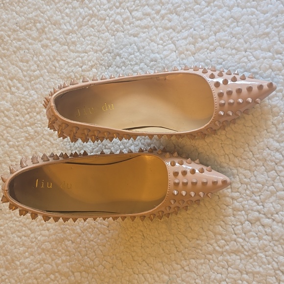 Jiu Du Studded Nude High Heels - Picture 3 of 13
